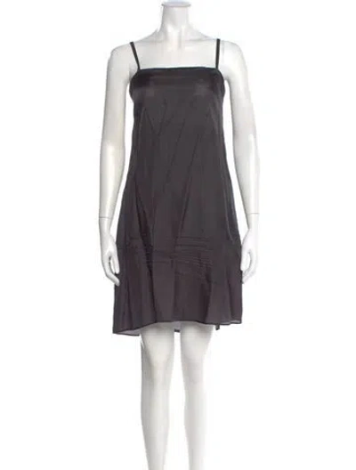Pre-owned Sacai Square Neckline Mini Dress In Gray