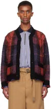 Sacai Ssense Exclusive Red Check Cardigan In 751 Red