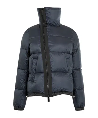 Sacai Stand-up Collar Down Jacket In Blue