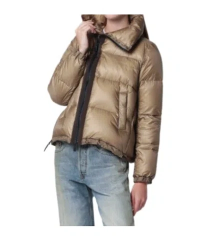 Sacai Stand-up Collar Zip-up Down Jacket In Brown