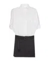 Sacai Stitched Design Dress In White