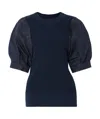 SACAI STITCHED OPEN-THREAD DETAIL SWEATER