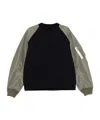 Sacai Stitched Sweatshirt In Black