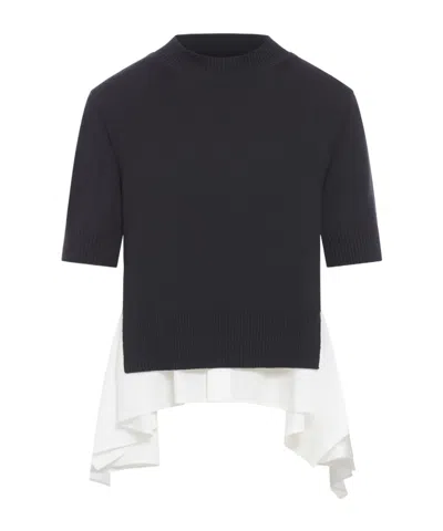 Sacai Layered Asymmetric Top In Green