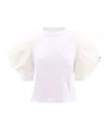 Sacai Nylon Twill X Cotton Jersey T-shirt In White