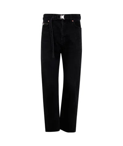 Sacai Straight Jeans In Black