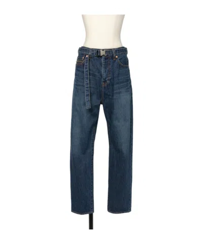 Sacai Straight Jeans In Blue