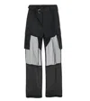 Sacai Straight Leg Fabric Combo Pants In Black In Black