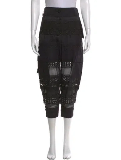 Pre-owned Sacai Straight Leg Pants In Black