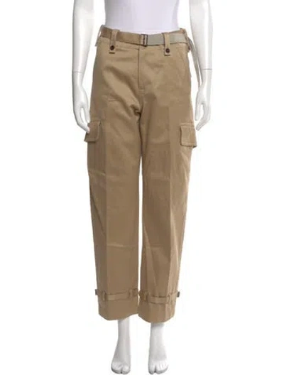 Pre-owned Sacai Straight Leg Pants In Neutral
