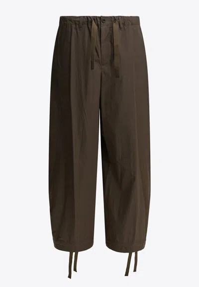 Sacai Straight-leg Casual Pants In Brown