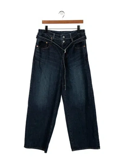 Pre-owned Sacai Straight-leg Jeans In Blue
