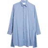 Sacai Stripe Long Sleeve Poplin Shirtdress In Multi