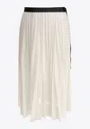 Sacai Wrap Detail Midi Length Pleated Skirt