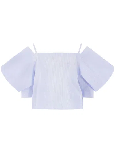 Sacai Striped Blouse In Multi
