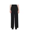 Sacai Black Wool Silk Suiting Trousers In Black