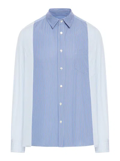 SACAI STRIPED COTTON POPLIN SHIRT