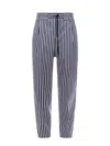 Sacai Thomas Mason Cotton Poplin Pants In Blue
