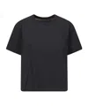 Sacai Horizontal Stripe T-shirt In Black