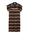 Sacai Horizontal Stripe Dress In Green