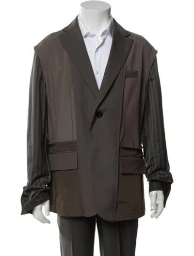 Pre-owned Sacai Striped Jacket In Neutrals