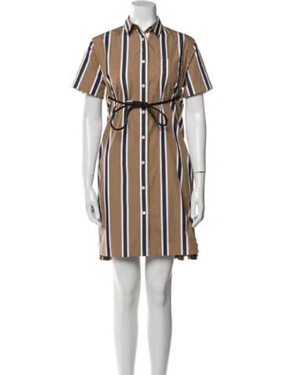 Pre-owned Sacai Striped Knee-length Dress W/ Tags In Multi