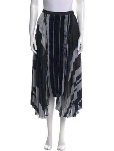 Pre-owned Sacai Striped Knee-length Skirt In Black