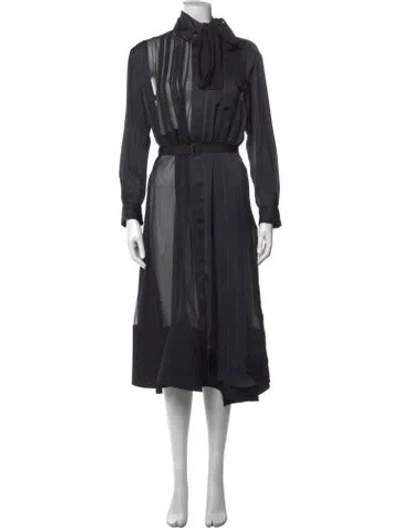 Pre-owned Sacai Striped Long Dress In Multicolor