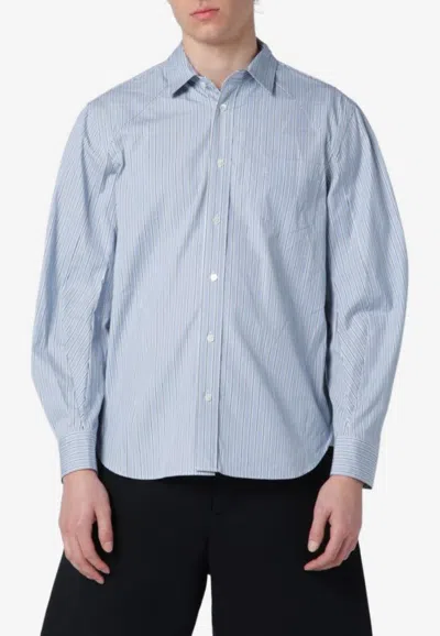 SACAI STRIPED LONG-SLEEVED SHIRT