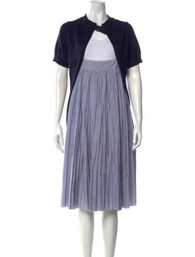 Pre-owned Sacai Striped Midi Length Dress In Multi