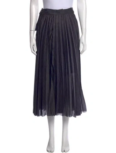 Pre-owned Sacai Striped Midi Length Skirt In Blue