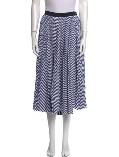 Pre-owned Sacai Striped Midi Length Skirt W/ Tags In Blue