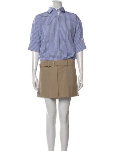 Pre-owned Sacai Striped Mini Dress