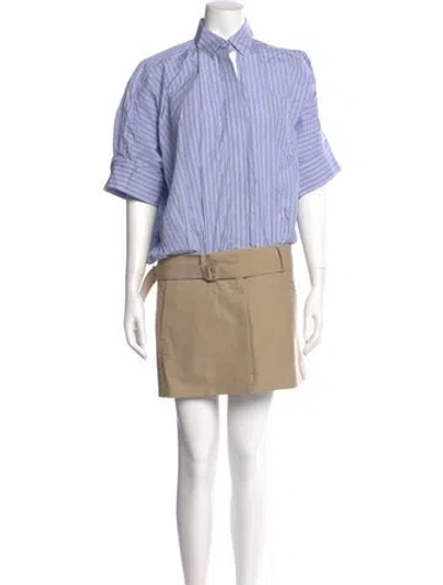 Pre-owned Sacai Striped Mini Dress