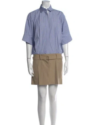 Pre-owned Sacai Striped Mini Dress