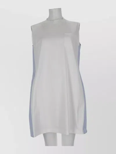 Sacai Striped Mini Dress In Multi