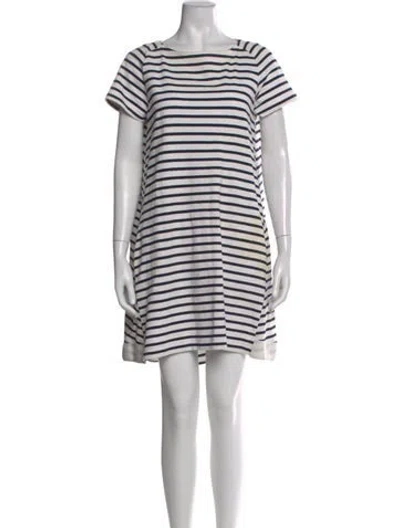 Pre-owned Sacai Striped Mini Dress In Multi