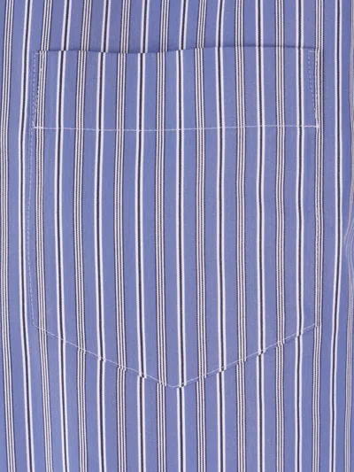 Sacai Striped-pattern Shirt In Blue
