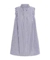 Sacai Cotton Dress With Striped Pattern In White
