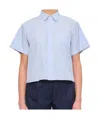 Sacai Striped Shirt In Blue