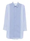 Sacai Striped Shirt Dress In Blue