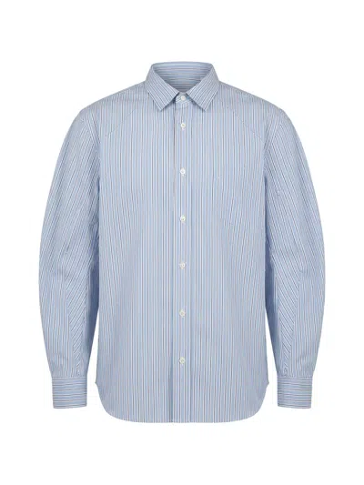 Sacai Striped Shirt In Blue