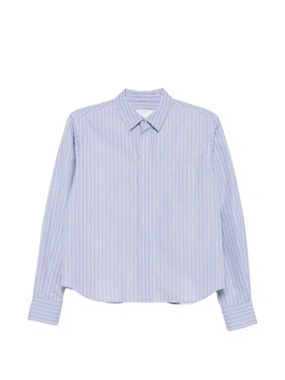 Sacai Striped Shirt In Blue