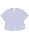Sacai Crew Neck Blouse In Blue