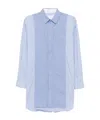 Sacai Striped Shirt Dress In Blue