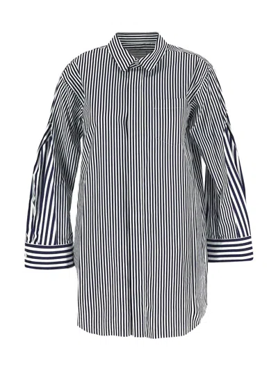 Sacai Striped Shirt In White