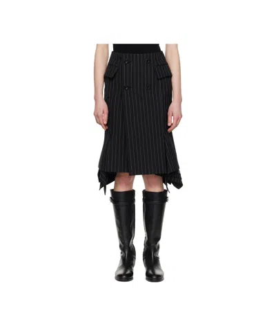 SACAI STRIPED SKIRT