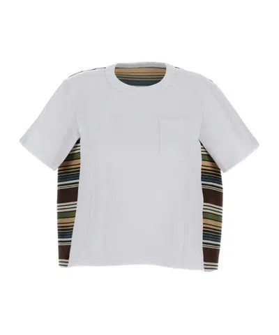 Sacai Striped T-shirt In Multi