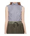 Sacai Striped Top In Multicolor