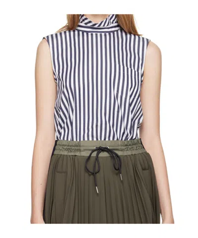 Sacai Striped Top In Multicolor